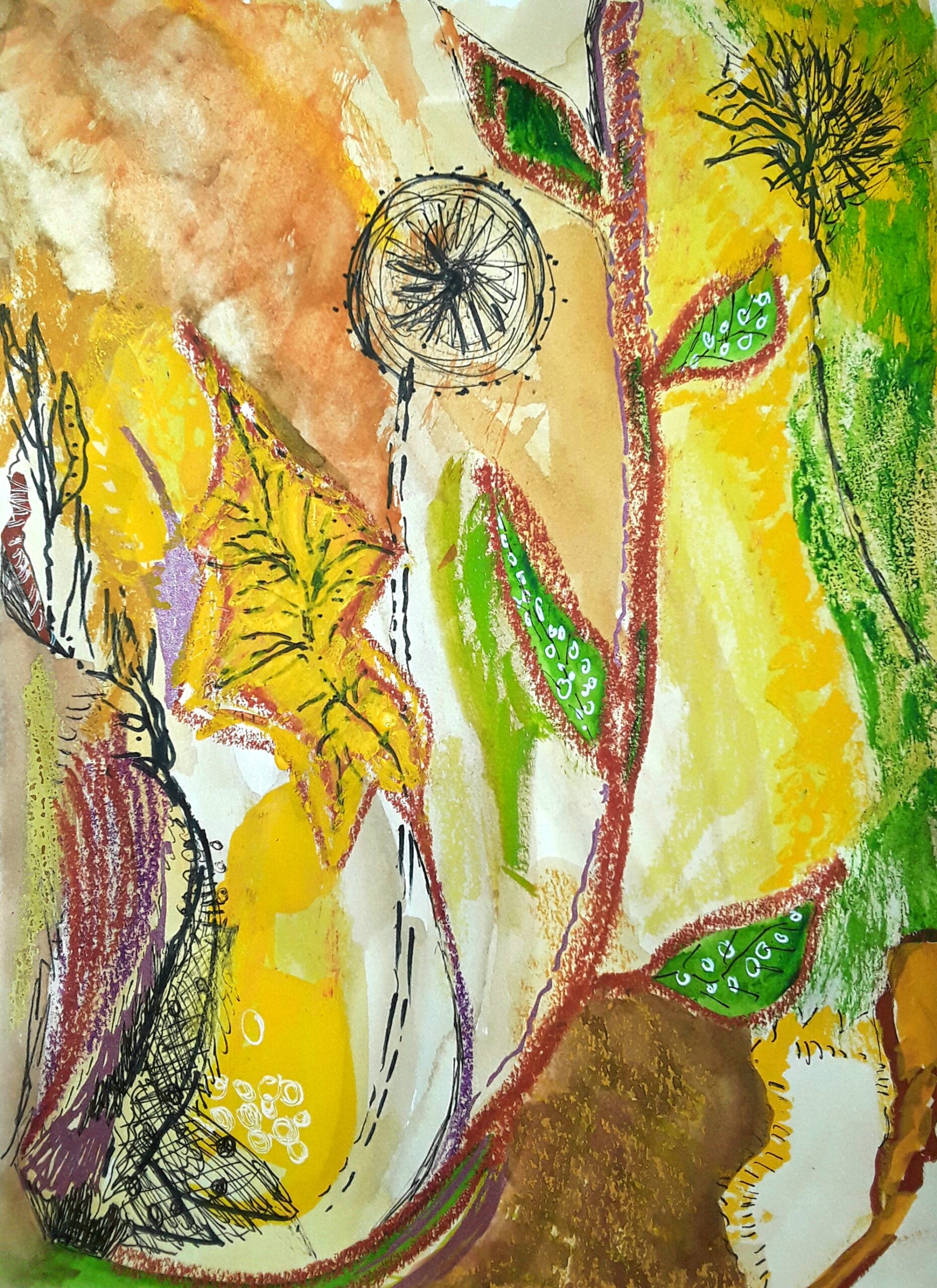 Mixed Media Art Therapy Sketch Margaret Hall Fine Art